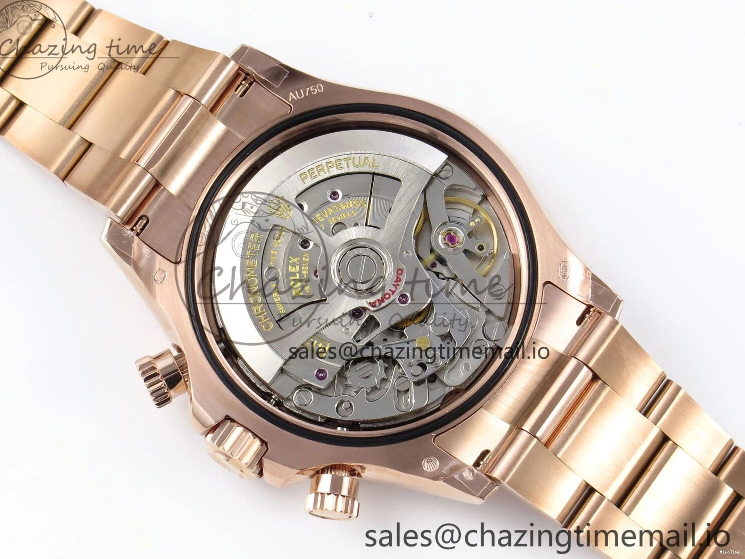 MiroTime 0215 EyeCatching Daytona 126505 QF 1:1 Best Edition Black RG Diamonds Dial on RG Braclet SH4131 V 715